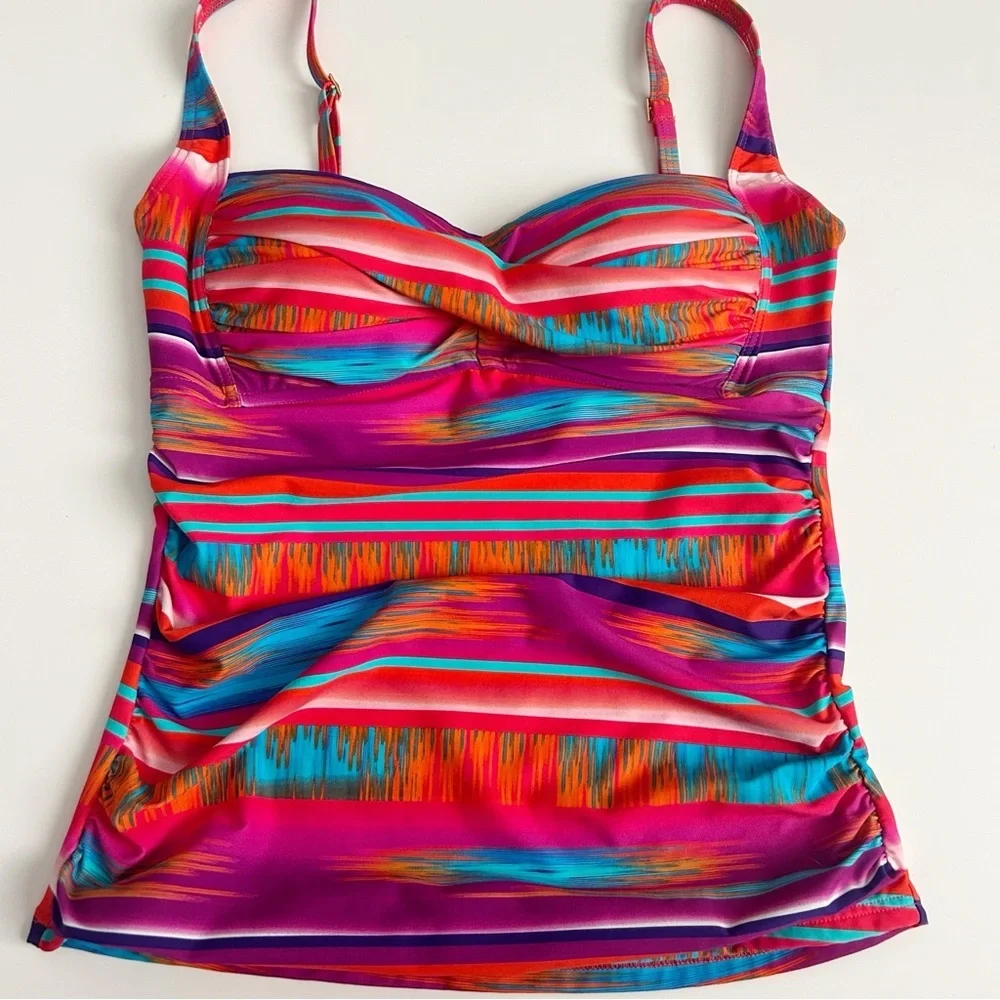 La Blanca Multicolor Tankini | Size 6